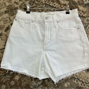 Madewell High Rise Short in Tile White, 28